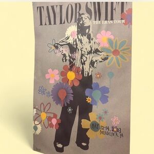 Taylor Swift The Eras Tour Poster - Multicolor Floral Design